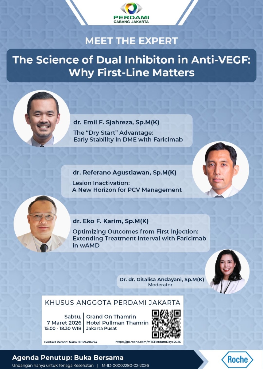 Picture Meet The Expert sekaligus buka puasa bersama Perdami Jakarta dengan tema: The Science of Dual Inhibition in Anti-VEGF: Why First-Line Matters
